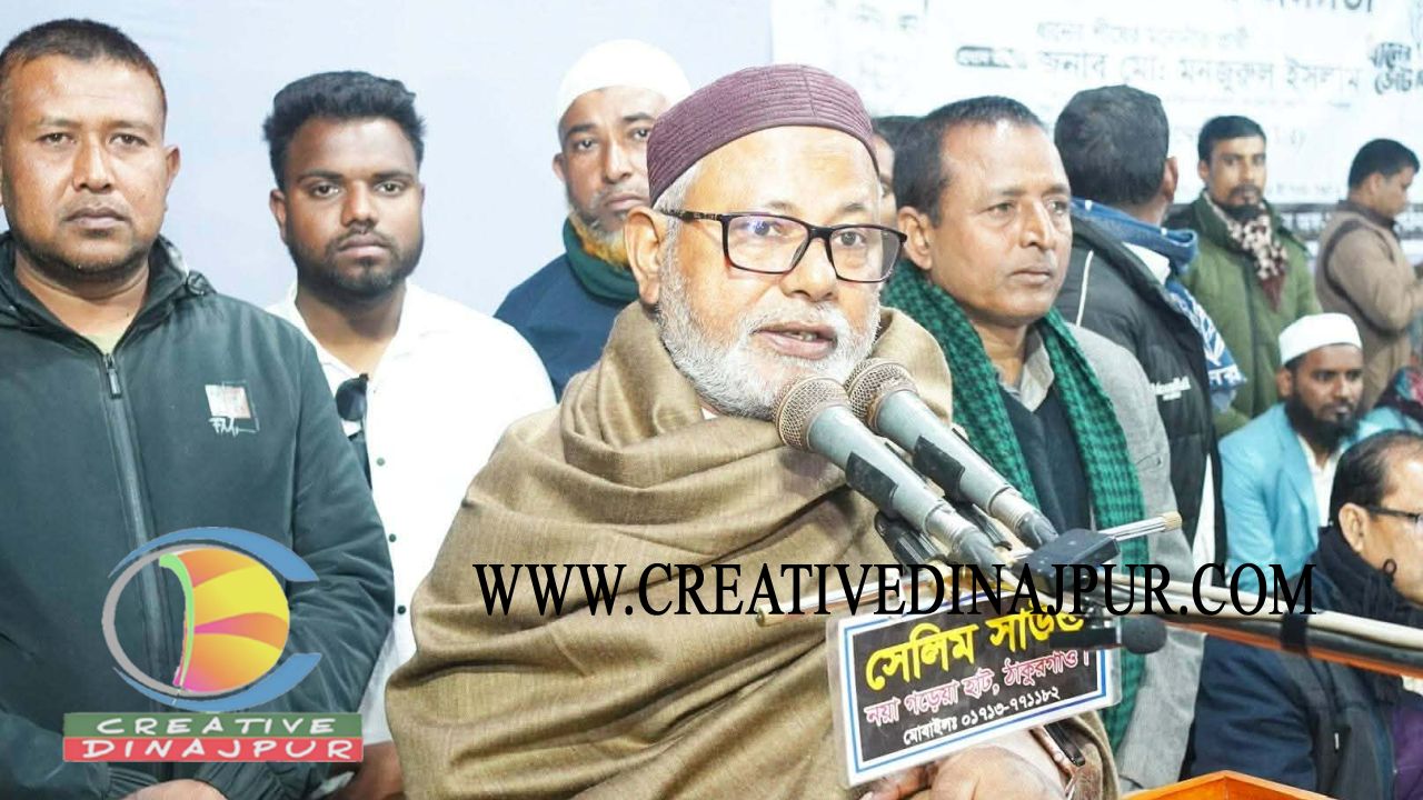 বীরগঞ্জে ধানের শীষে ভোট চেয়ে বিএনপি প্রার্থীর গণসংযোগ