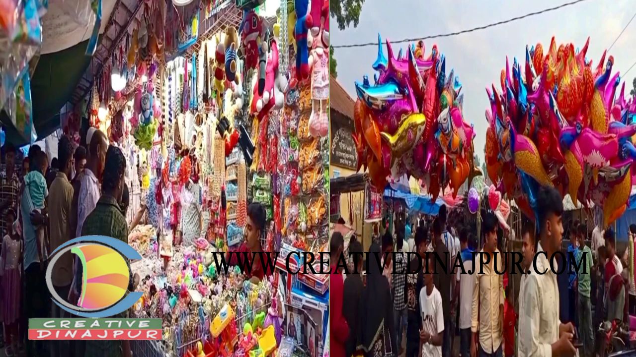 দিনাজপুরের নবাবগঞ্জের ঐতিহ্যবাহী বারুনি মেলায় দর্শনার্থীদের ঢল