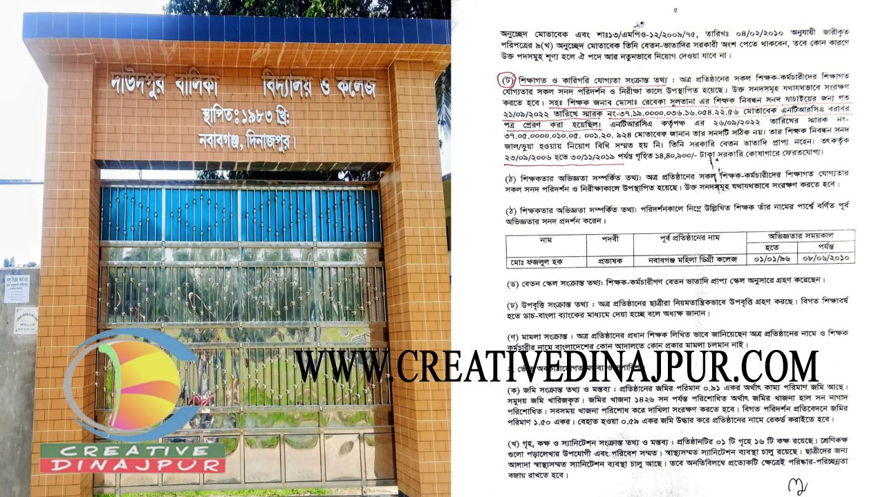 নবাবগঞ্জে ভুয়া সনদে চাকরি করার অভিযোগে ফেরত দিতে হচ্ছে সাড়ে ১৪ লাখ টাকা 