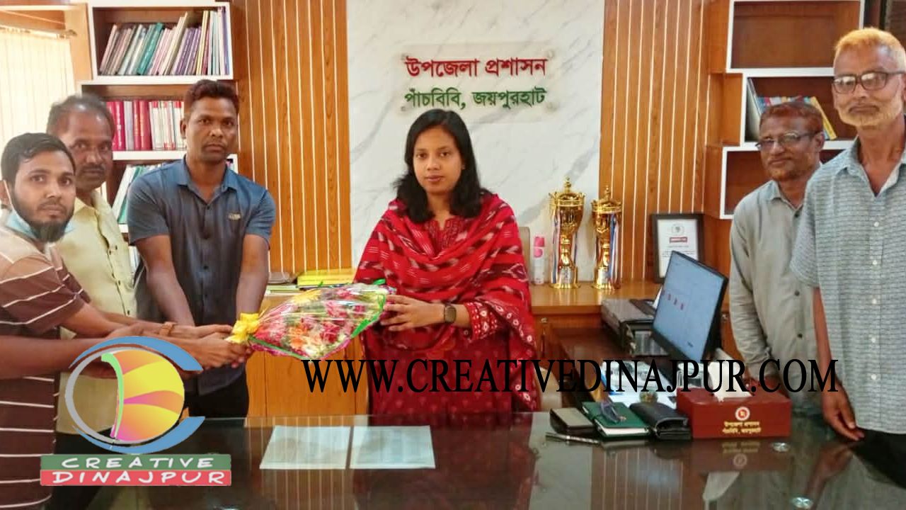 পাঁচবিবি ইউএনওর সাথে সাবেক ফুটবলারদের সৌজন্য সাক্ষাত