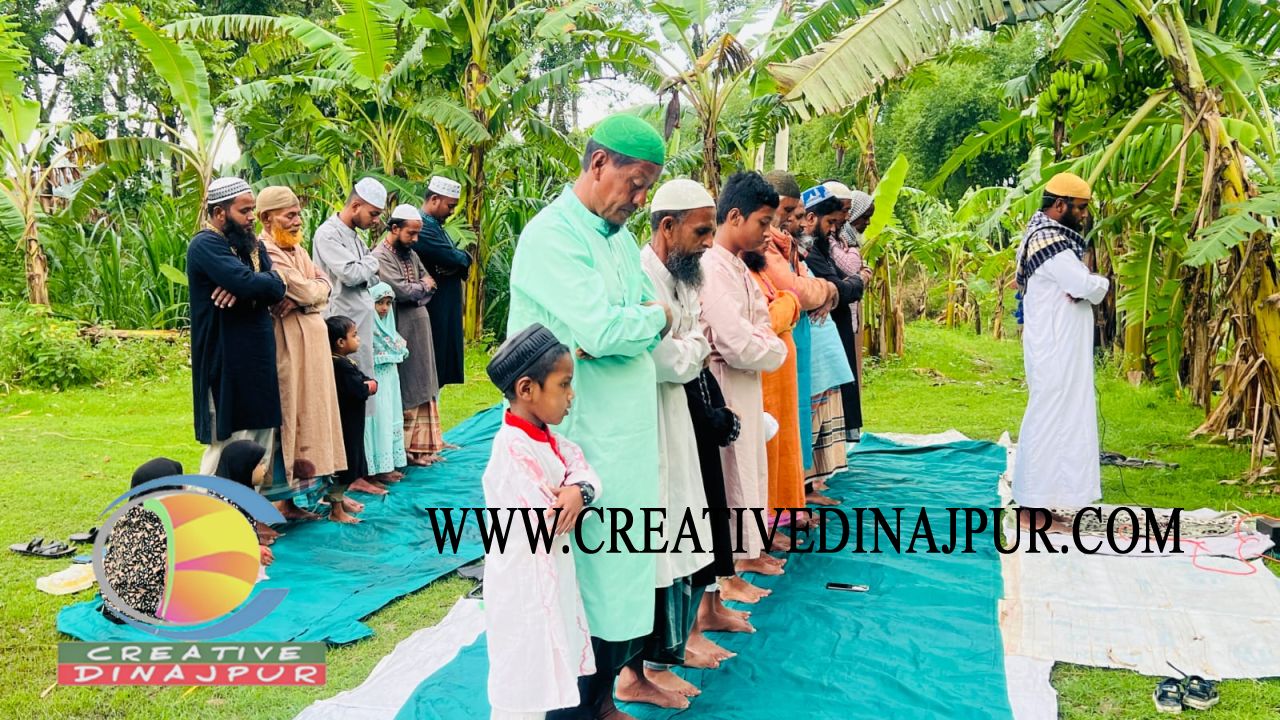 সৌদির সঙ্গে মিল রেখে চিরিরবন্দরে ঈদুল আজহার নামাজ অনুষ্ঠিত