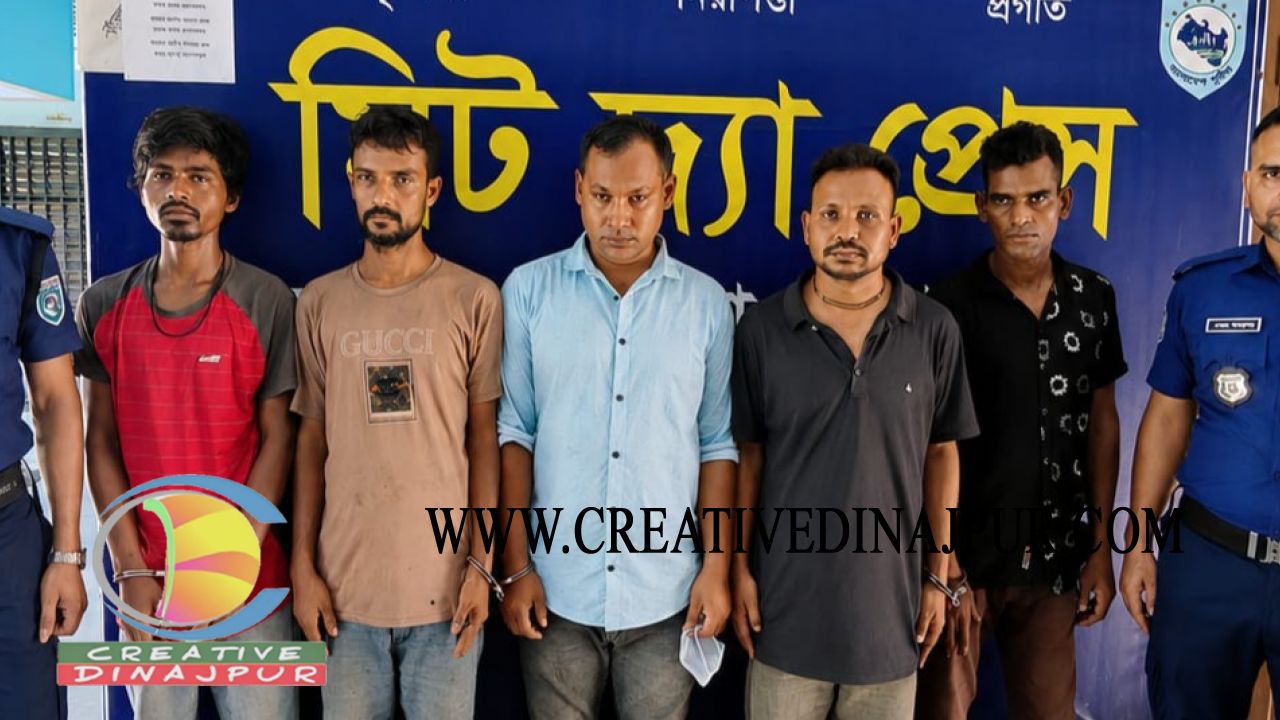 হিলিতে মাদক ও অপহরণ মামলায় পুলিশের হাতে ৫ জন গ্রেফতার