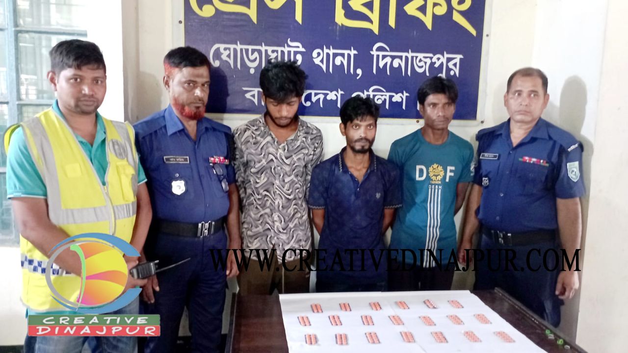 ঘোড়াঘাটে ২০০ পিস ট্যাপেন্টাডলসহ আটক ৩
