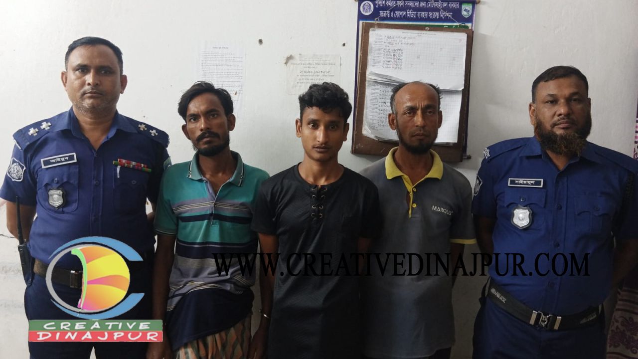 চিরিরবন্দরে গাঁজাসহ ৩ জন আটক, বিভিন্ন মেয়াদে কারাদণ্ড
