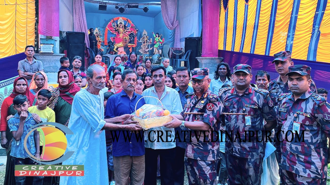 দুর্গাপূজার নিরাপত্তায় ৩১ প্লাটুন বিজিবি, মণ্ডপ পরিদর্শনে সেক্টর কমান্ডার