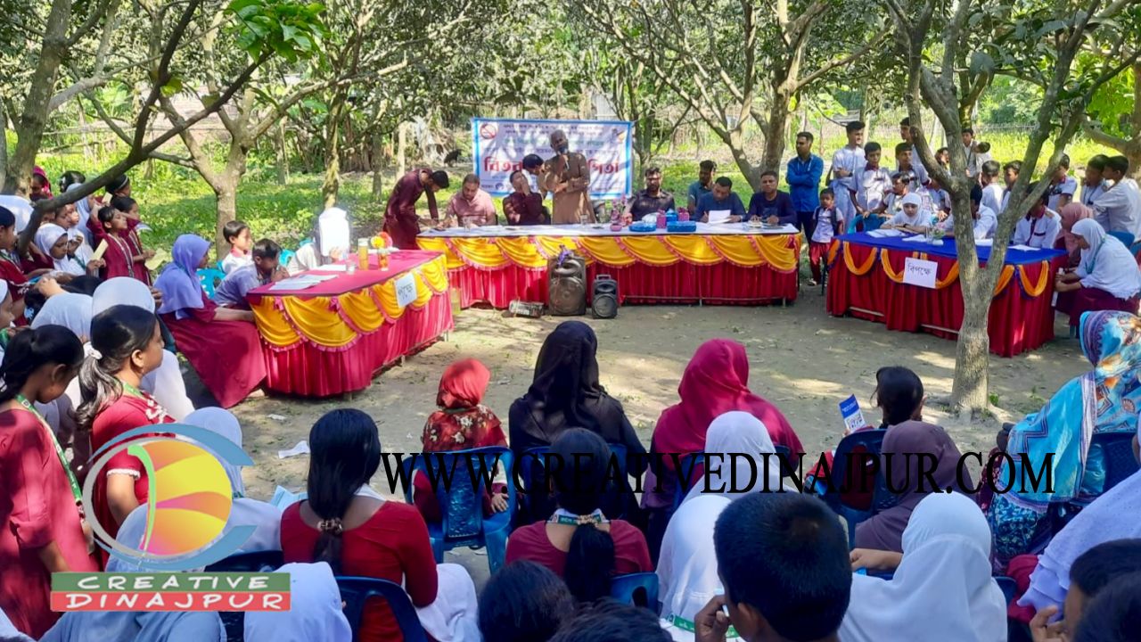 বিরামপুরে মাদকের বিরুদ্ধে শিক্ষার্থীদের সচেতনতা মূলক বিতর্ক প্রতিযোগিতা 